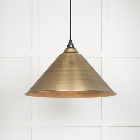 This is an image showing From The Anvil - Aged Brass Hockley Pendant available from T.H Wiggans Architectural Ironmongery in Kendal, quick delivery and discounted prices