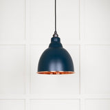 This is an image showing From The Anvil - Hammered Copper Brindley Pendant in Dusk available from T.H Wiggans Architectural Ironmongery in Kendal, quick delivery and discounted prices