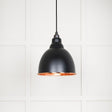 This is an image showing From The Anvil - Hammered Copper Brindley Pendant in Elan Black available from T.H Wiggans Architectural Ironmongery in Kendal, quick delivery and discounted prices