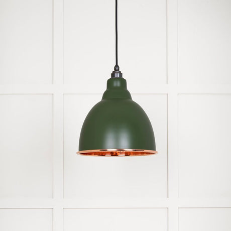 This is an image showing From The Anvil - Hammered Copper Brindley Pendant in Heath available from T.H Wiggans Architectural Ironmongery in Kendal, quick delivery and discounted prices