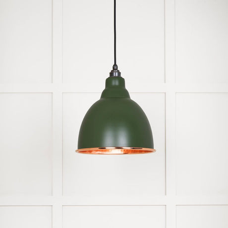 This is an image showing From The Anvil - Hammered Copper Brindley Pendant in Heath available from T.H Wiggans Architectural Ironmongery in Kendal, quick delivery and discounted prices