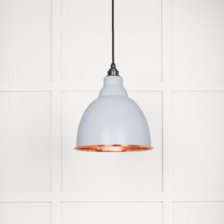 This is an image showing From The Anvil - Smooth Copper Brindley Pendant in Birch available from T.H Wiggans Architectural Ironmongery in Kendal, quick delivery and discounted prices