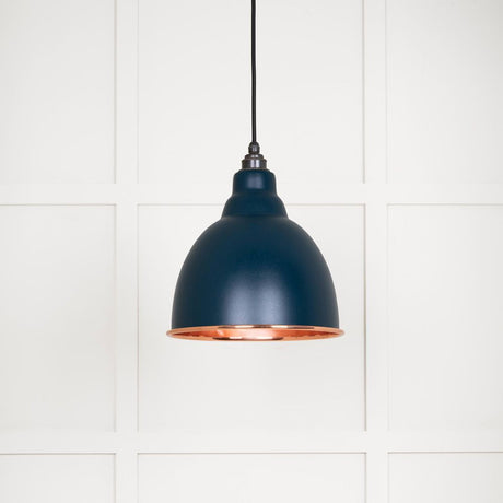 This is an image showing From The Anvil - Smooth Copper Brindley Pendant in Dusk available from T.H Wiggans Architectural Ironmongery in Kendal, quick delivery and discounted prices