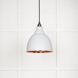 This is an image showing From The Anvil - Smooth Copper Brindley Pendant in Flock available from T.H Wiggans Architectural Ironmongery in Kendal, quick delivery and discounted prices