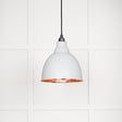 This is an image showing From The Anvil - Smooth Copper Brindley Pendant in Flock available from T.H Wiggans Architectural Ironmongery in Kendal, quick delivery and discounted prices