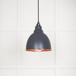 This is an image showing From The Anvil - Smooth Copper Brindley Pendant in Slate available from T.H Wiggans Architectural Ironmongery in Kendal, quick delivery and discounted prices