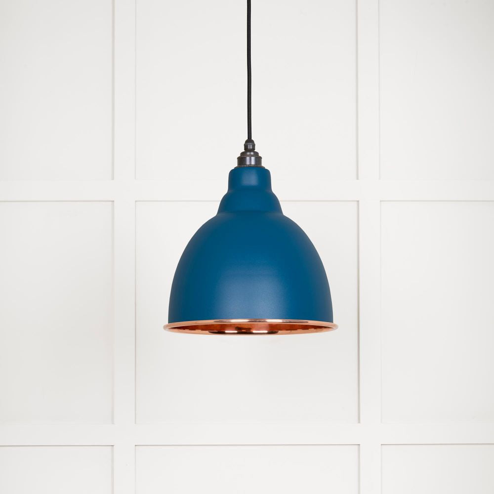 This is an image showing From The Anvil - Smooth Copper Brindley Pendant in Upstream available from T.H Wiggans Architectural Ironmongery in Kendal, quick delivery and discounted prices