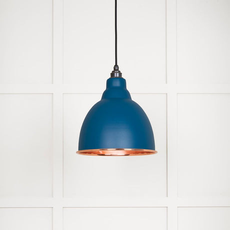 This is an image showing From The Anvil - Smooth Copper Brindley Pendant in Upstream available from T.H Wiggans Architectural Ironmongery in Kendal, quick delivery and discounted prices