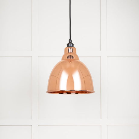 This is an image showing From The Anvil - Smooth Copper Brindley Pendant available from T.H Wiggans Architectural Ironmongery in Kendal, quick delivery and discounted prices