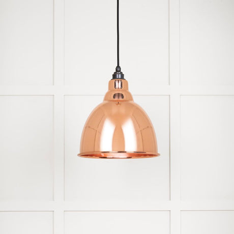 This is an image showing From The Anvil - Smooth Copper Brindley Pendant available from T.H Wiggans Architectural Ironmongery in Kendal, quick delivery and discounted prices