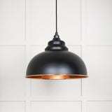 This is an image showing From The Anvil - Hammered Copper Harborne Pendant in Elan Black available from T.H Wiggans Architectural Ironmongery in Kendal, quick delivery and discounted prices