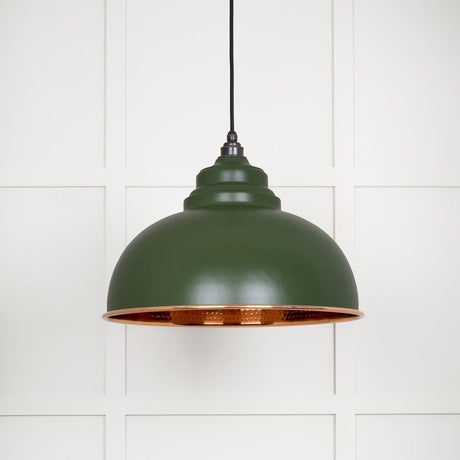 This is an image showing From The Anvil - Hammered Copper Harborne Pendant in Heath available from T.H Wiggans Architectural Ironmongery in Kendal, quick delivery and discounted prices