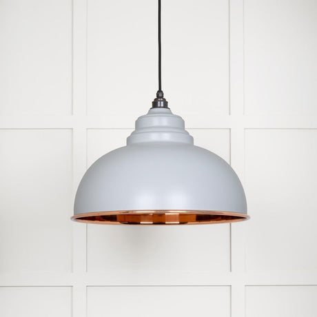 This is an image showing From The Anvil - Smooth Copper Harborne Pendant in Birch available from T.H Wiggans Architectural Ironmongery in Kendal, quick delivery and discounted prices