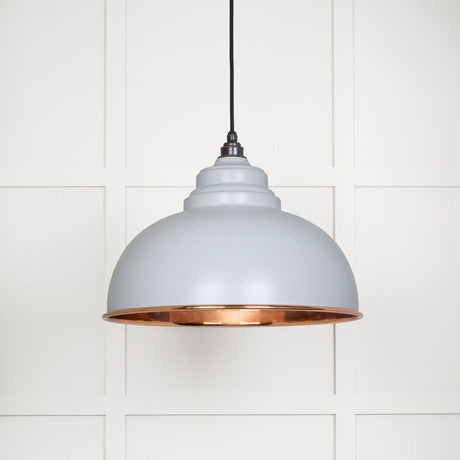 This is an image showing From The Anvil - Smooth Copper Harborne Pendant in Birch available from T.H Wiggans Architectural Ironmongery in Kendal, quick delivery and discounted prices