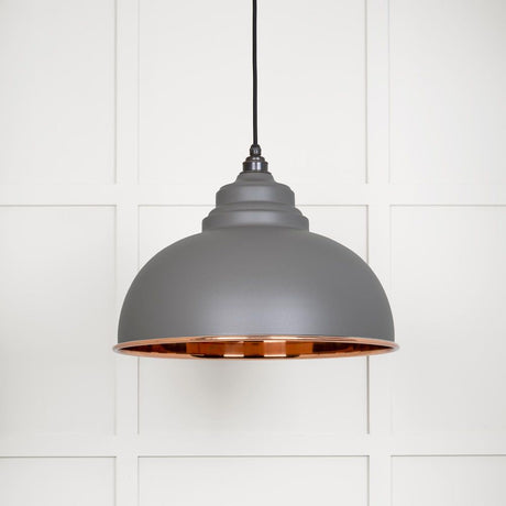 This is an image showing From The Anvil - Smooth Copper Harborne Pendant in Bluff available from T.H Wiggans Architectural Ironmongery in Kendal, quick delivery and discounted prices