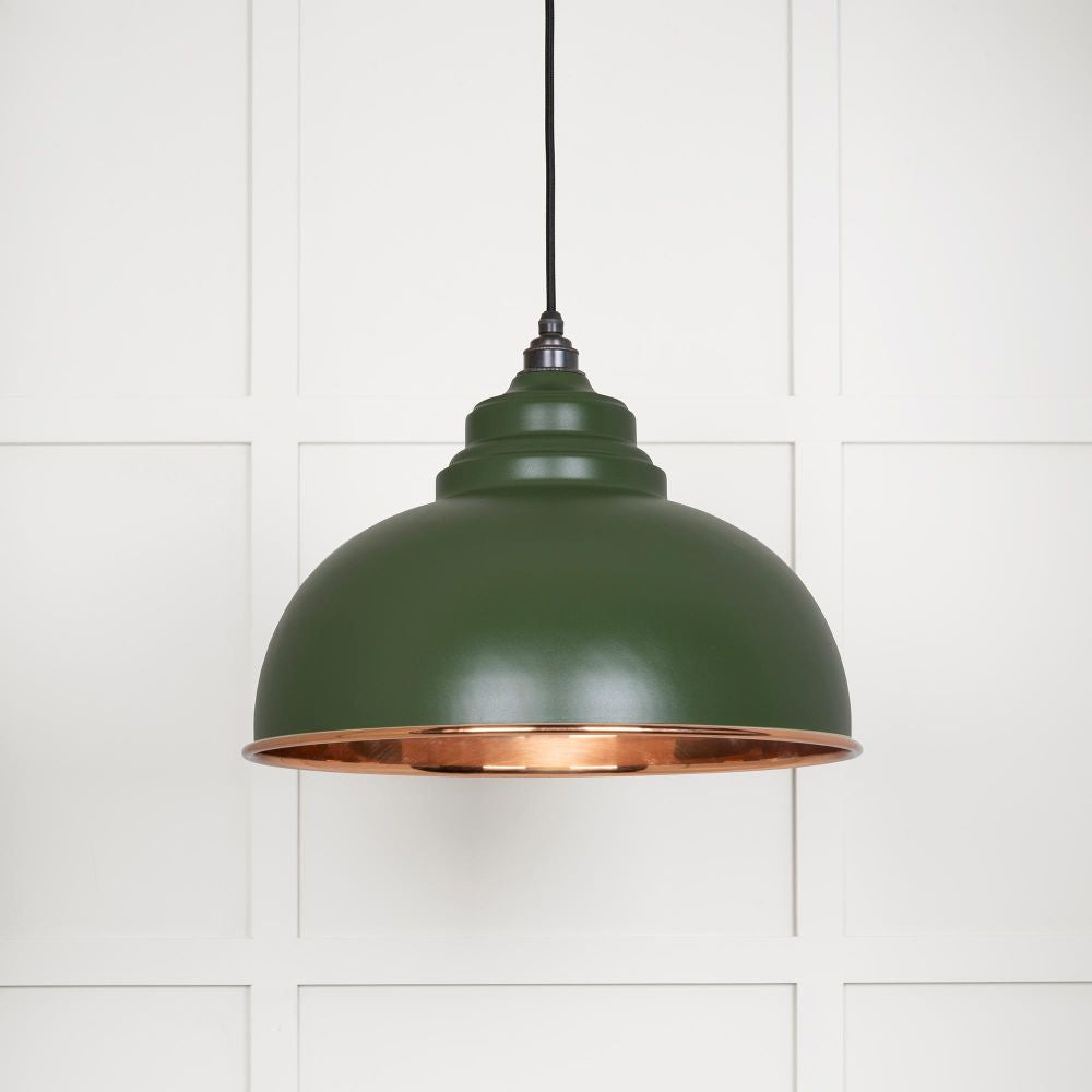 This is an image showing From The Anvil - Smooth Copper Harborne Pendant in Heath available from T.H Wiggans Architectural Ironmongery in Kendal, quick delivery and discounted prices