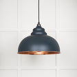 This is an image showing From The Anvil - Smooth Copper Harborne Pendant in Soot available from T.H Wiggans Architectural Ironmongery in Kendal, quick delivery and discounted prices