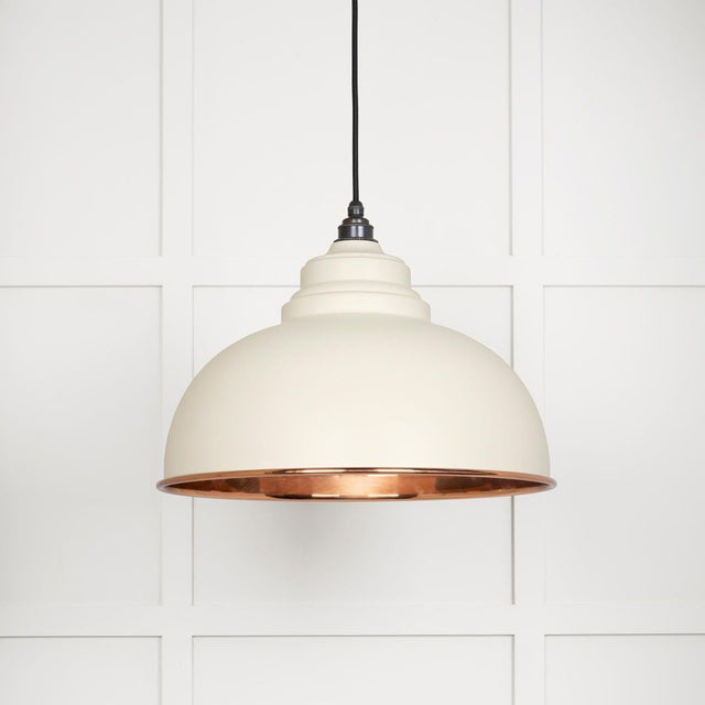 This is an image showing From The Anvil - Smooth Copper Harborne Pendant in Teasel available from T.H Wiggans Architectural Ironmongery in Kendal, quick delivery and discounted prices