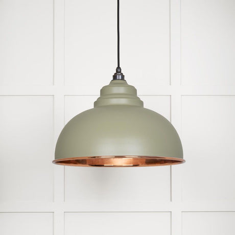 This is an image showing From The Anvil - Smooth Copper Harborne Pendant in Tump available from T.H Wiggans Architectural Ironmongery in Kendal, quick delivery and discounted prices