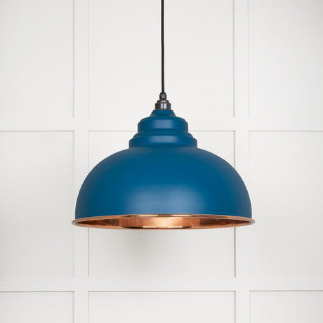 This is an image showing From The Anvil - Smooth Copper Harborne Pendant in Upstream available from T.H Wiggans Architectural Ironmongery in Kendal, quick delivery and discounted prices