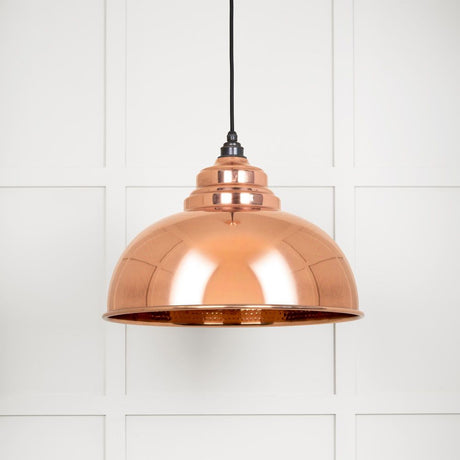 This is an image showing From The Anvil - Hammered Copper Harborne Pendant available from T.H Wiggans Architectural Ironmongery in Kendal, quick delivery and discounted prices