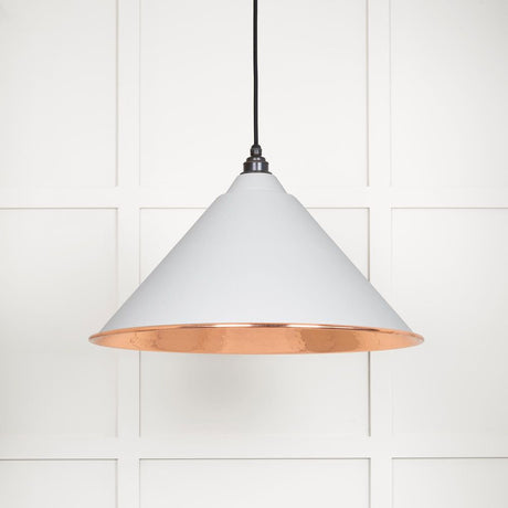 This is an image showing From The Anvil - Hammered Copper Hockley Pendant in Flock available from T.H Wiggans Architectural Ironmongery in Kendal, quick delivery and discounted prices