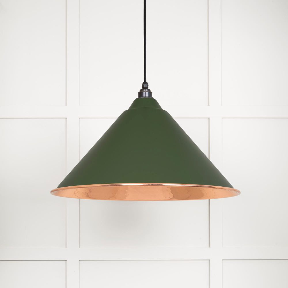 This is an image showing From The Anvil - Hammered Copper Hockley Pendant in Heath available from T.H Wiggans Architectural Ironmongery in Kendal, quick delivery and discounted prices