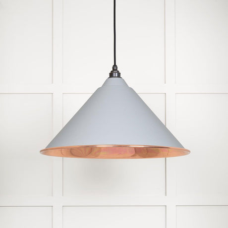 This is an image showing From The Anvil - Smooth Copper Hockley Pendant in Birch available from T.H Wiggans Architectural Ironmongery in Kendal, quick delivery and discounted prices