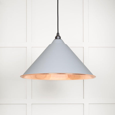 This is an image showing From The Anvil - Smooth Copper Hockley Pendant in Birch available from T.H Wiggans Architectural Ironmongery in Kendal, quick delivery and discounted prices