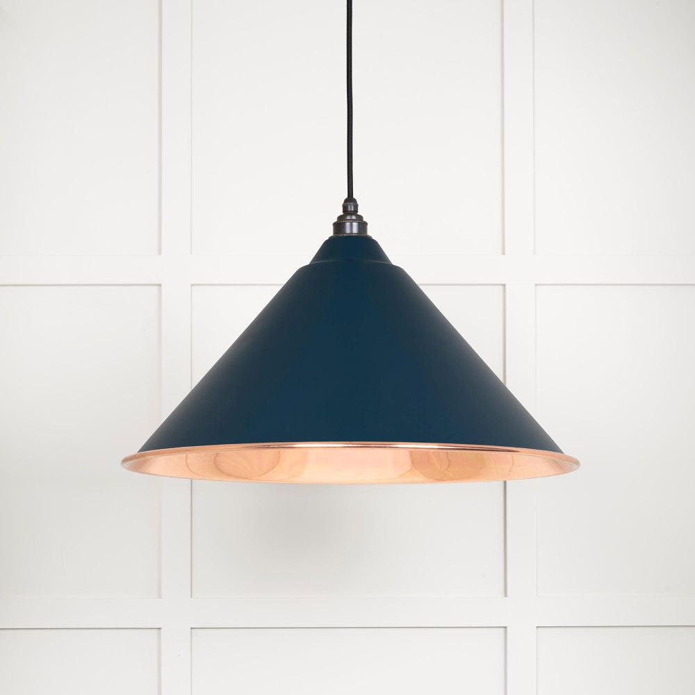 This is an image showing From The Anvil - Smooth Copper Hockley Pendant in Dusk available from T.H Wiggans Architectural Ironmongery in Kendal, quick delivery and discounted prices