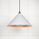 This is an image showing From The Anvil - Smooth Copper Hockley Pendant in Flock available from T.H Wiggans Architectural Ironmongery in Kendal, quick delivery and discounted prices