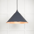 This is an image showing From The Anvil - Hammered Copper Hockley Pendant in Slate available from T.H Wiggans Architectural Ironmongery in Kendal, quick delivery and discounted prices