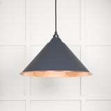 This is an image showing From The Anvil - Smooth Copper Hockley Pendant in Slate available from T.H Wiggans Architectural Ironmongery in Kendal, quick delivery and discounted prices