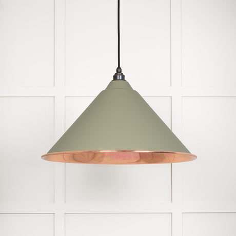 This is an image showing From The Anvil - Smooth Copper Hockley Pendant in Tump available from T.H Wiggans Architectural Ironmongery in Kendal, quick delivery and discounted prices