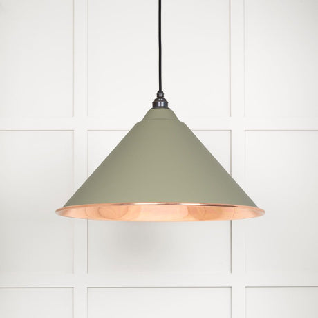 This is an image showing From The Anvil - Smooth Copper Hockley Pendant in Tump available from T.H Wiggans Architectural Ironmongery in Kendal, quick delivery and discounted prices