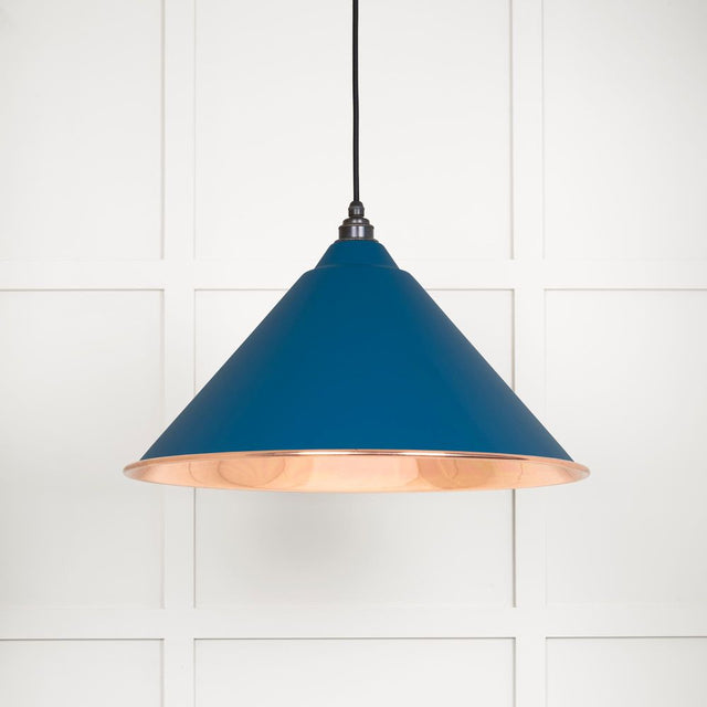 This is an image showing From The Anvil - Smooth Copper Hockley Pendant in Upstream available from T.H Wiggans Architectural Ironmongery in Kendal, quick delivery and discounted prices