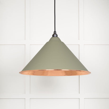 This is an image showing From The Anvil - Hammered Copper Hockley Pendant in Tump available from T.H Wiggans Architectural Ironmongery in Kendal, quick delivery and discounted prices