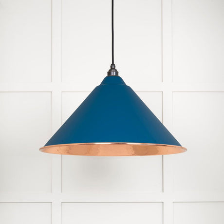 This is an image showing From The Anvil - Hammered Copper Hockley Pendant in Upstream available from T.H Wiggans Architectural Ironmongery in Kendal, quick delivery and discounted prices