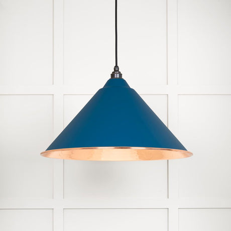 This is an image showing From The Anvil - Hammered Copper Hockley Pendant in Upstream available from T.H Wiggans Architectural Ironmongery in Kendal, quick delivery and discounted prices