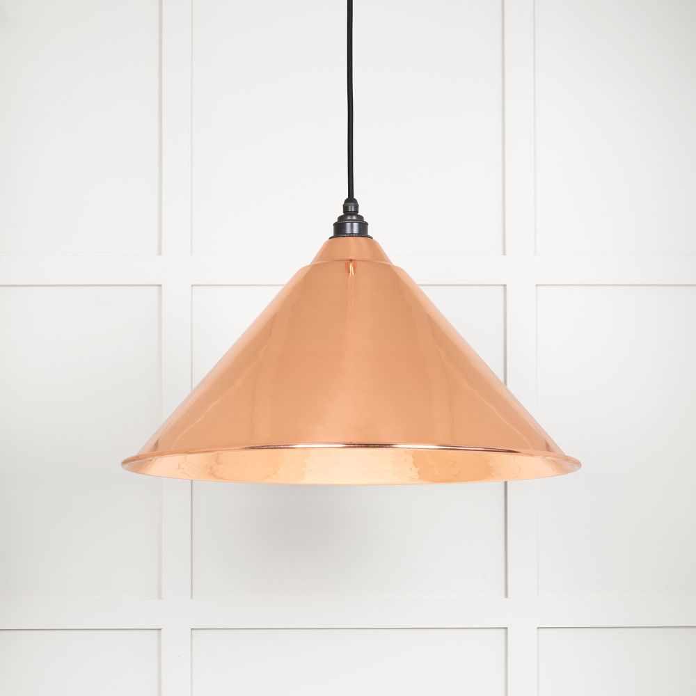 This is an image showing From The Anvil - Hammered Copper Hockley Pendant available from T.H Wiggans Architectural Ironmongery in Kendal, quick delivery and discounted prices