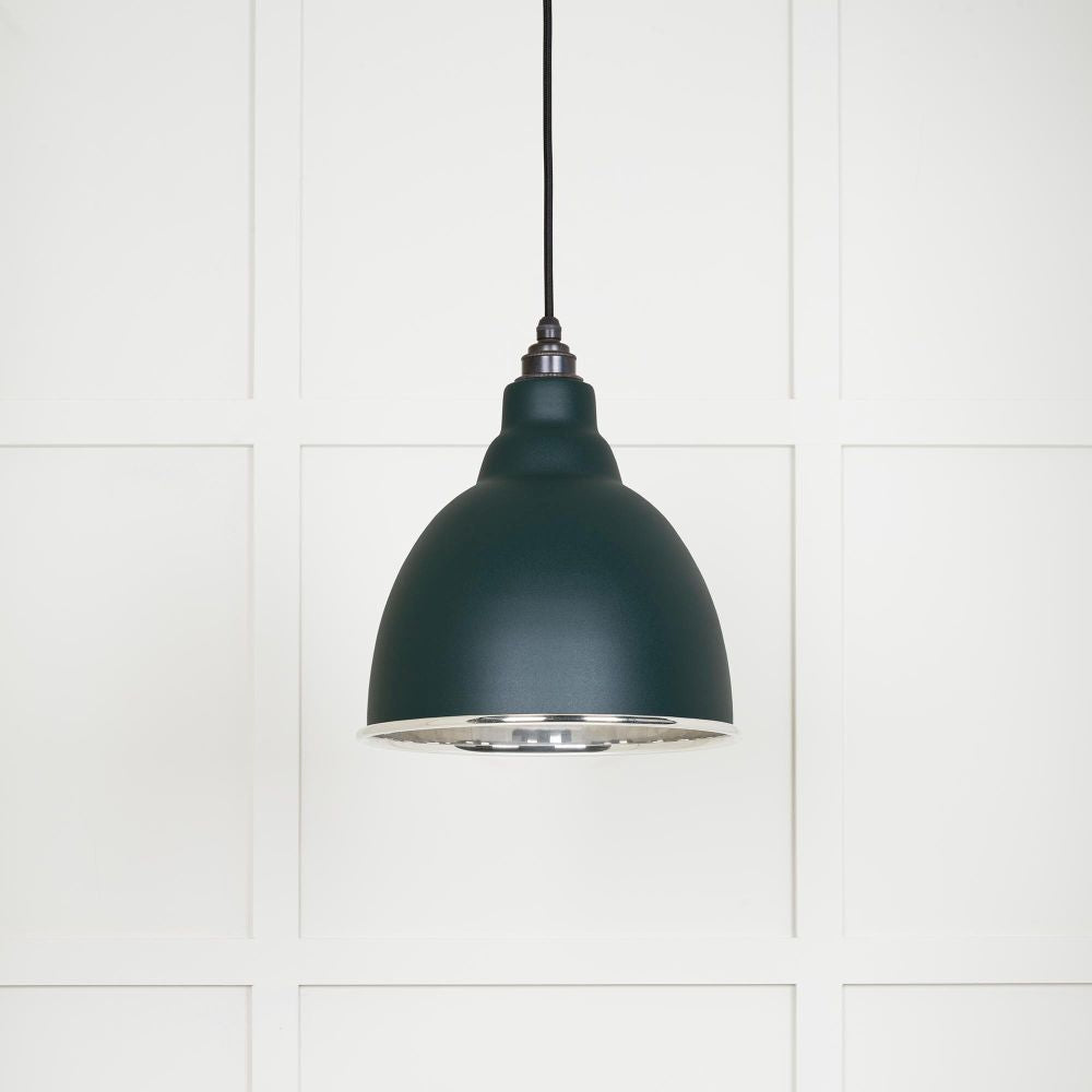 This is an image showing From The Anvil - Smooth Nickel Brindley Pendant in Dingle available from T.H Wiggans Architectural Ironmongery in Kendal, quick delivery and discounted prices