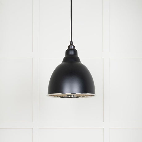 This is an image showing From The Anvil - Smooth Nickel Brindley Pendant in Elan Black available from T.H Wiggans Architectural Ironmongery in Kendal, quick delivery and discounted prices