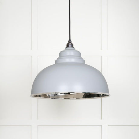 This is an image showing From The Anvil - Smooth Nickel Harborne Pendant in Birch available from T.H Wiggans Architectural Ironmongery in Kendal, quick delivery and discounted prices