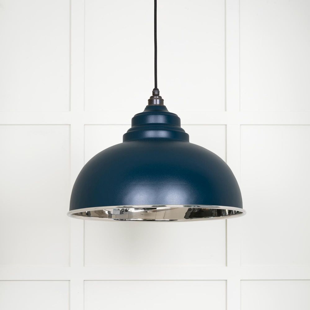 This is an image showing From The Anvil - Smooth Nickel Harborne Pendant in Dusk available from T.H Wiggans Architectural Ironmongery in Kendal, quick delivery and discounted prices