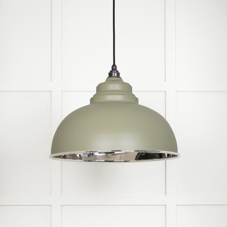 This is an image showing From The Anvil - Smooth Nickel Harborne Pendant in Tump available from T.H Wiggans Architectural Ironmongery in Kendal, quick delivery and discounted prices