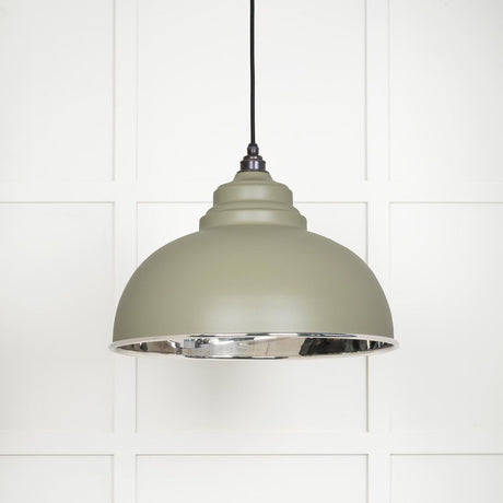 This is an image showing From The Anvil - Smooth Nickel Harborne Pendant in Tump available from T.H Wiggans Architectural Ironmongery in Kendal, quick delivery and discounted prices