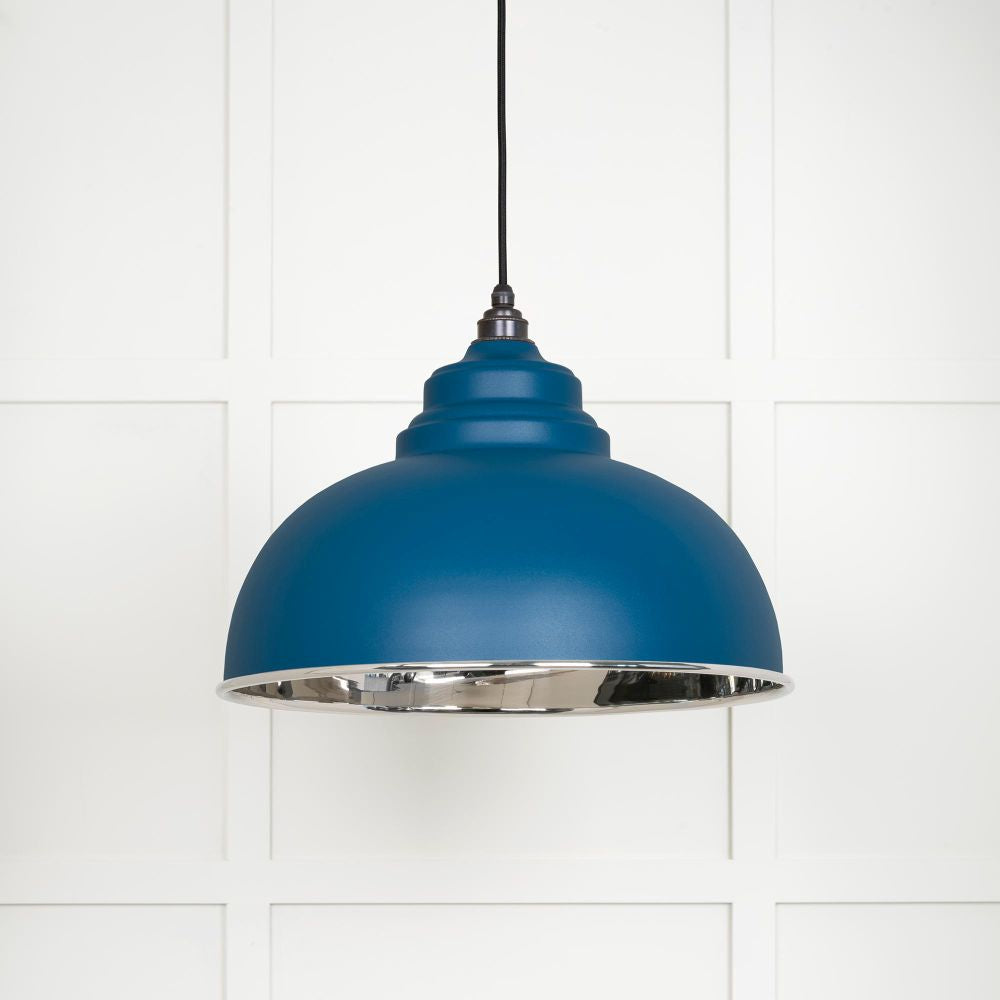 This is an image showing From The Anvil - Smooth Nickel Harborne Pendant in Upstream available from T.H Wiggans Architectural Ironmongery in Kendal, quick delivery and discounted prices