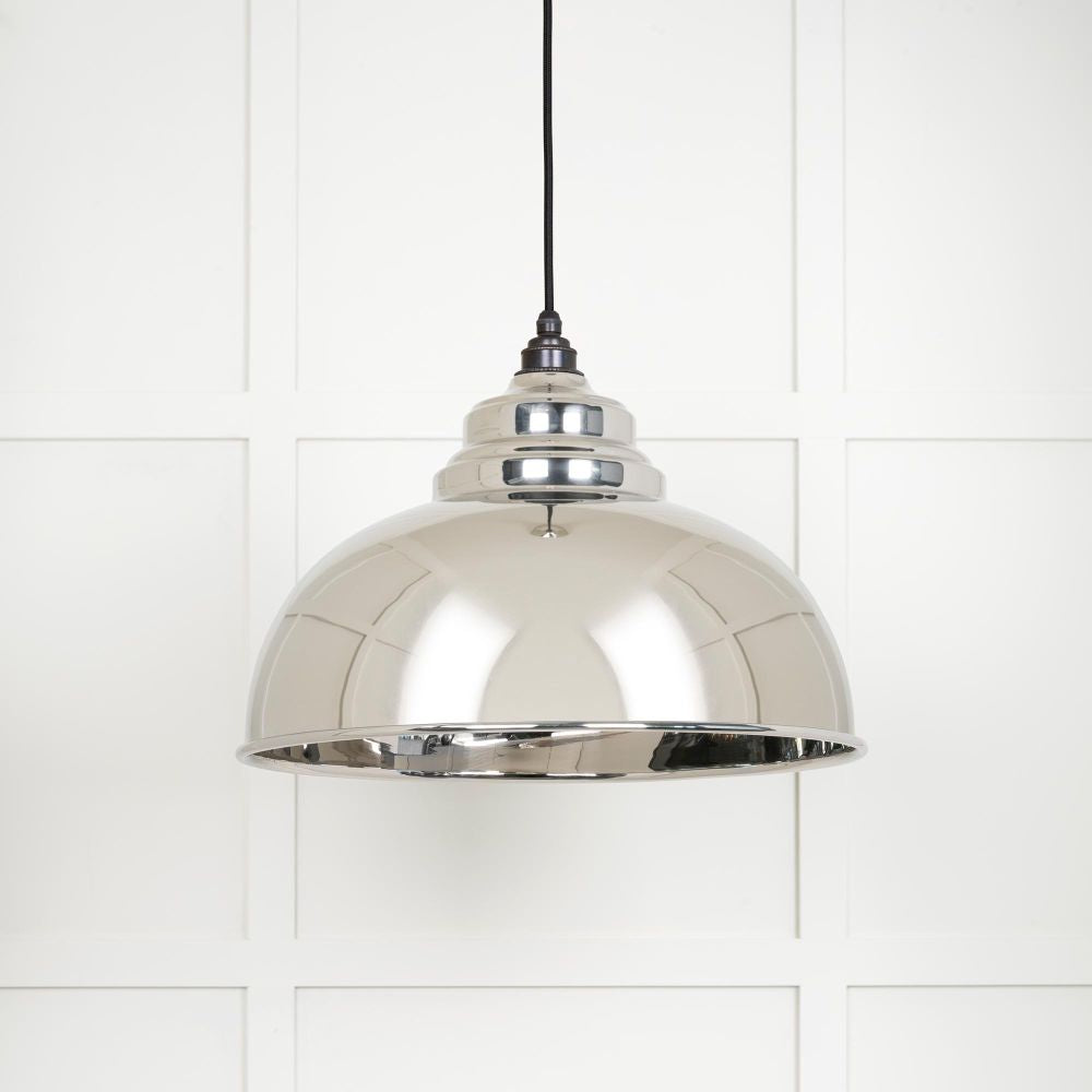 This is an image showing From The Anvil - Smooth Nickel Harborne Pendant available from T.H Wiggans Architectural Ironmongery in Kendal, quick delivery and discounted prices