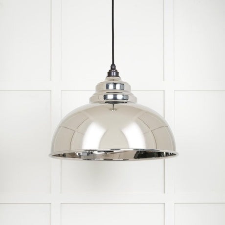 This is an image showing From The Anvil - Smooth Nickel Harborne Pendant available from T.H Wiggans Architectural Ironmongery in Kendal, quick delivery and discounted prices