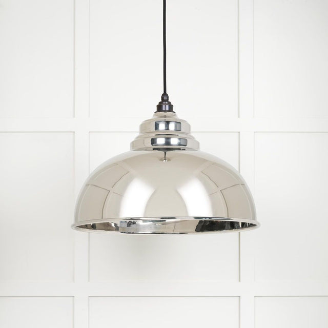 This is an image showing From The Anvil - Smooth Nickel Harborne Pendant available from T.H Wiggans Architectural Ironmongery in Kendal, quick delivery and discounted prices